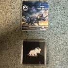 5 Gram .999 Pan Silver Dinosaur With Original Packaging