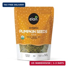Elan Organic Pumpkin Seeds, 6.5 oz, Unsalted, Unroasted Shelled Kernels, No Shel