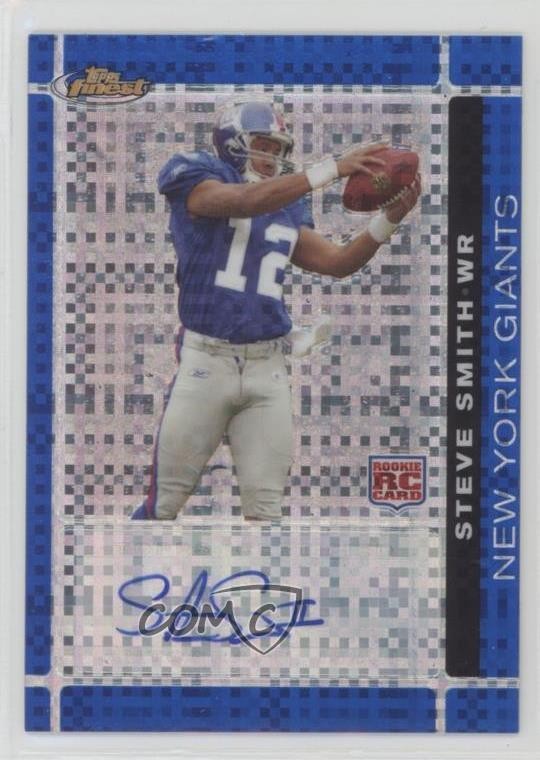 2007 Topps Finest Blue X-Fractor 41/50 Steve Smith #138 Rookie Auto RC 0f5t