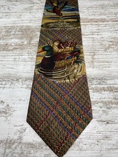 JHM Sport Silk Tie Ducks Mallard Hunting Wildlife Necktie USA Made 59โ