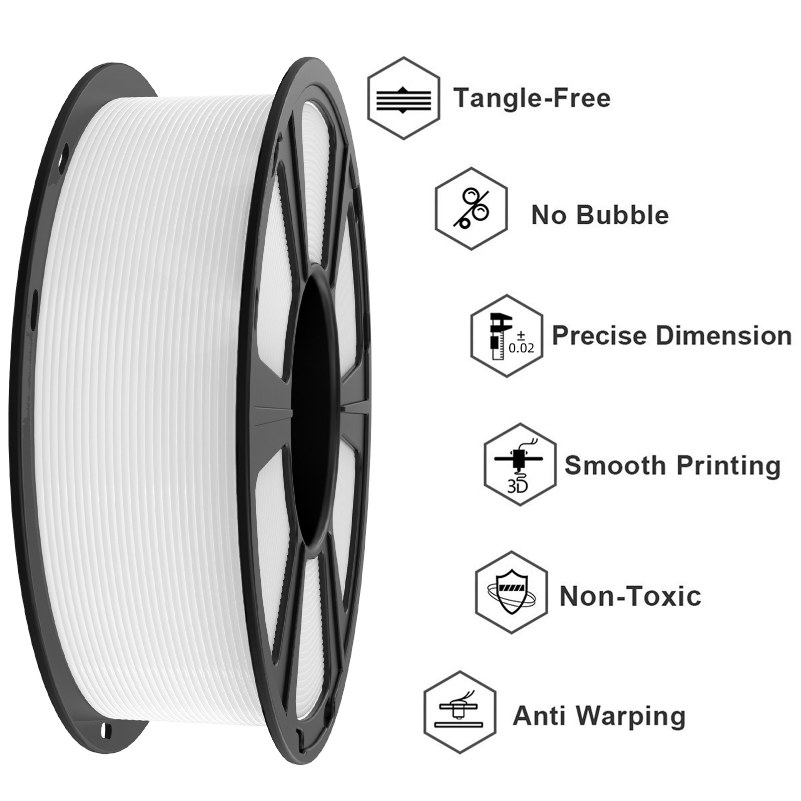 10 kg Geeetech stampante 3D PLA bianco filamento 1,75 mm 10 pezzi 10 * 1 kg all'ingrosso foto 3