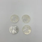 2016 American Silver Eagle 1 oz .999 Fine Lot of 4 Coins Uncirculated Toned
