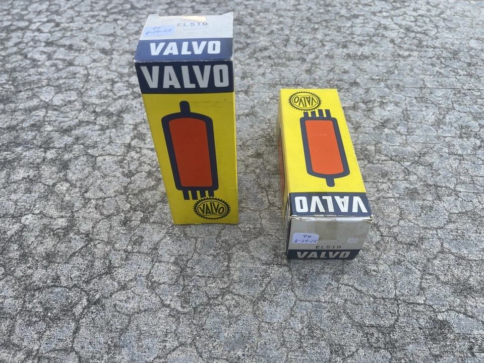 Par de tubos de vacío triple mica Valvo EL519 Foto 3 de 4