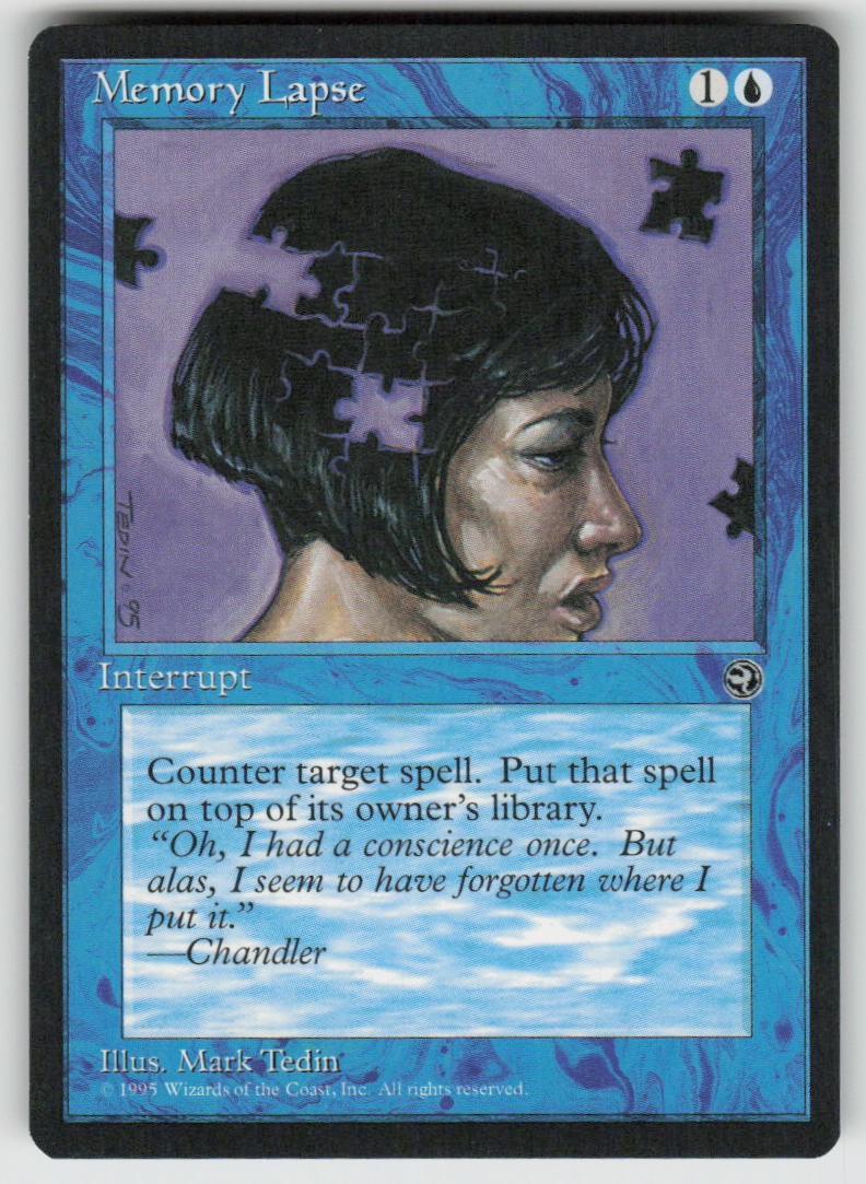 Memory Lapse [Version 2] Common Homelands 32 MTG Near Mint