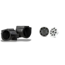 Kicker 6.5" Charcoal Marine Speakers w/ RZ5-F65U In-Dash 6.5" Speaker-Pods Co...