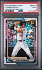 🔥 2024 BOWMAN DRAFT 1ST KONNOR GRIFFIN #BDC22 CHROME REFRACTOR MINT PSA 9 🔥