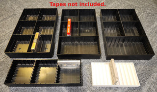 Cassette tape storage tray lot vintage