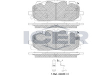 Bremsbelagsatz Vorne Akebono-System für Audi A3 Allstreet 8YJ Limo 8YS ab 09->