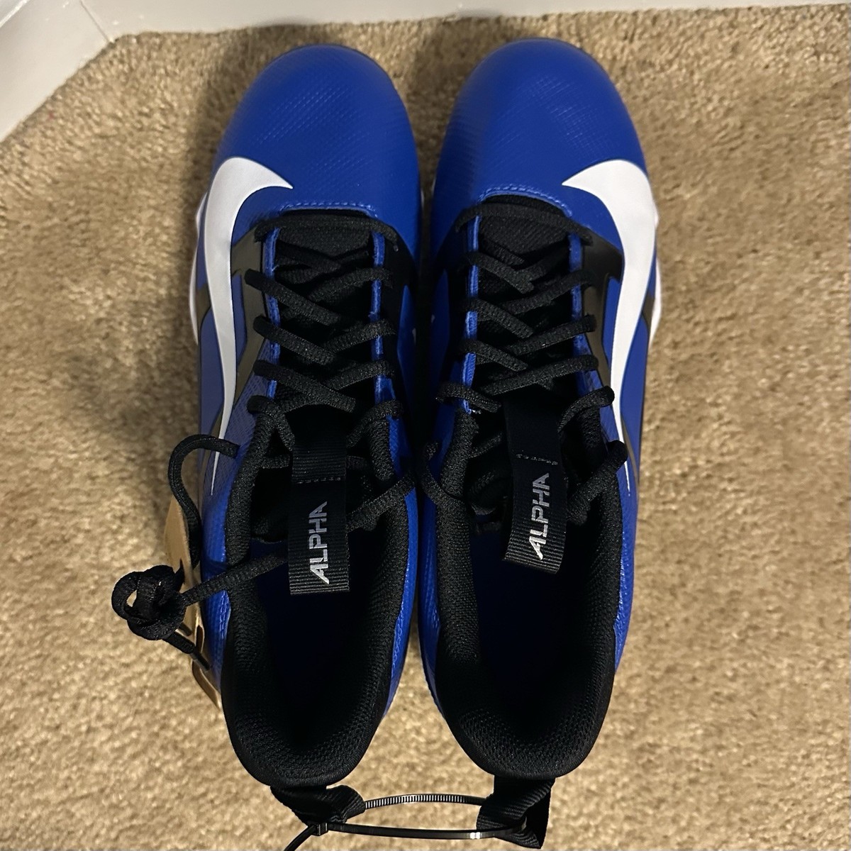 Nike Alpha‎ Menace 4 Shark Football Cleats Men\'s Size 12 Blue FN0028-400 Nike Mens Alpha Menace 4 Shark Football Cleats US 11 Blue  main image 3