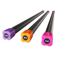 Signature Fitness Total Workout & Weighted Bar Padded Grip, 3pk (Open Box)