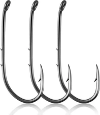 Dr.Fish 100 Pack Baitholder Hooks Freshwater Fishing #2-100 Pack, Nickle 