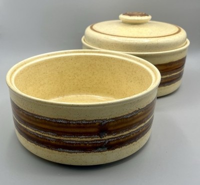 Royal Worcester Palissy Crofter Servierschalen Terrinen ein Deckel Vintage 70er x 2