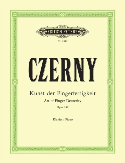 The Art of Finger Dexterity Op. 740 699 for Piano by Carl Czerny PAPERBACK
