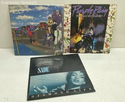 3pc Vinyl LP Lot Prince and Sade UNTESTED