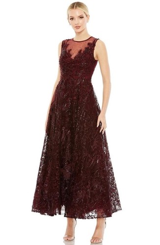 Mac Duggal Size 16 Embroidered Beaded High Neck Sleeveless Dress 20421 NWT $798 - 第 1/14 張圖片