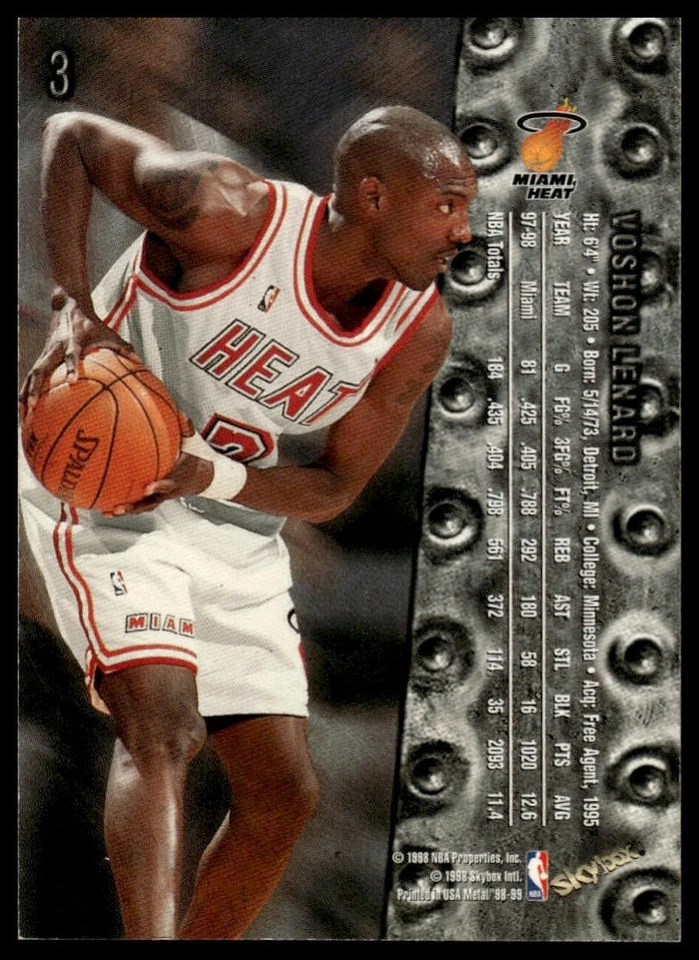 1998-99 Metal Universe #3 Voshon Lenard [GOATCARDS] - Image 2 of 2