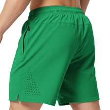 7 Inch Men Swim Trunks with Mesh no Compression Liner Zipper Pocket Quick Dry...