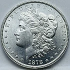 1878 Morgan Silver Dollar, 8 TF, Philadelphia Mint, AU++/UNC