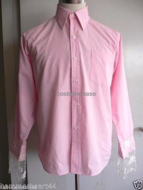 Camisa rosa Sombrerero Loco exacta con puño de encaje Alicia en el País de la...