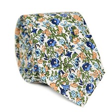 Men's Cotton Printed Floral Tie 2.56" Skinny Narrow Necktie Various Designs 50