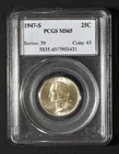 1947-S Washington Quarter PCGS MS65
