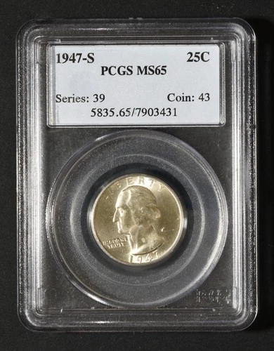 1947-S Washington Quarter PCGS MS65