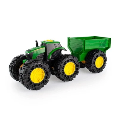 John Deere Monster Treads Traktor Wagon Spielzeug 38cm mit Geräuschen für Kinder