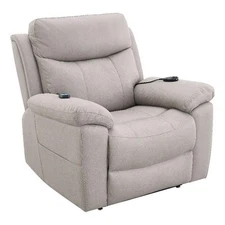 ACME Chriki Microfiber Upholstered Power Recliner with Lift & Massage in Gray