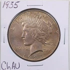 1935 $1 Peace Silver Dollar in Choice AU Condition #5624
