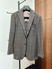 Used Ring Jacket Plaid Tailored Jacket Size 46 Brown Length 71cm