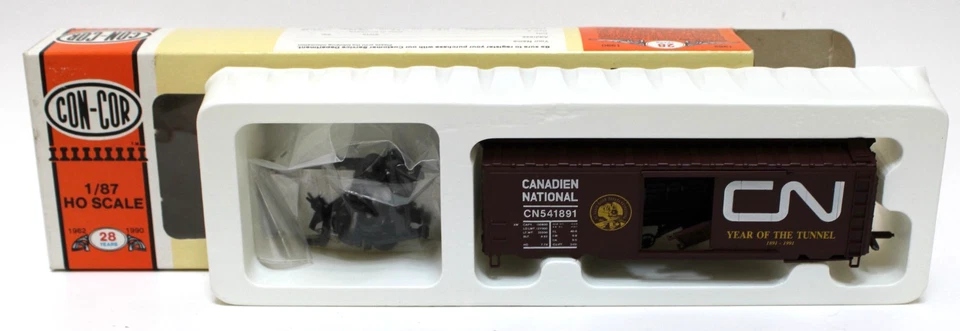 Con-Cor HO 40' SD Box Car Kit CN 514891 Year of the Tunnel NIB 191 - Image 3 of 3