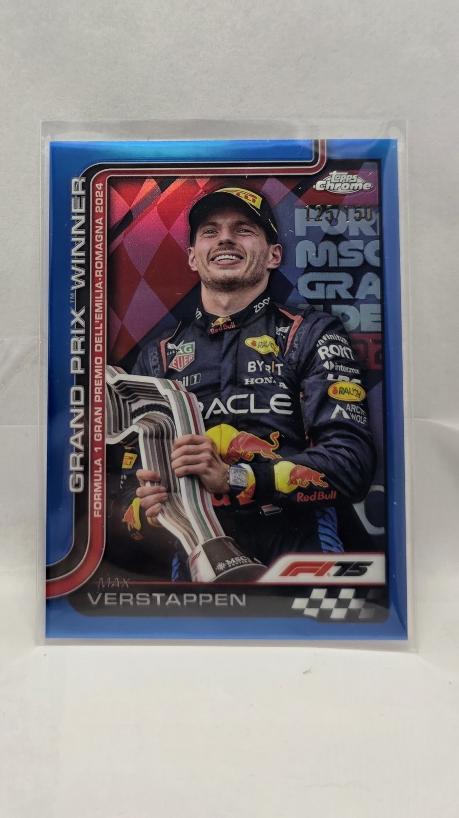 2025 Topps Chrome Blue F1 Max Verstappen #99 /150 view 1