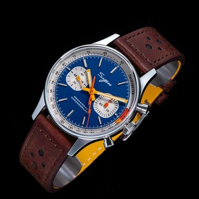 Sugess Chrono Heritage SUCHP007Z V2 Mens Chronograph Watch Blue