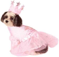 Glinda Bruja Buena Mago de Oz Película Vestido Elegante Halloween Mascota Perro Gato Disfraz