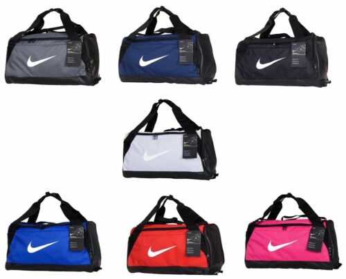 Nike Duffle Equipo Deportivo Gimnasio Bolsa Bolsa Bolsa Kit de Viaje Bolsas Pequeño Mediano Oficial  - Imagen 1 de 20