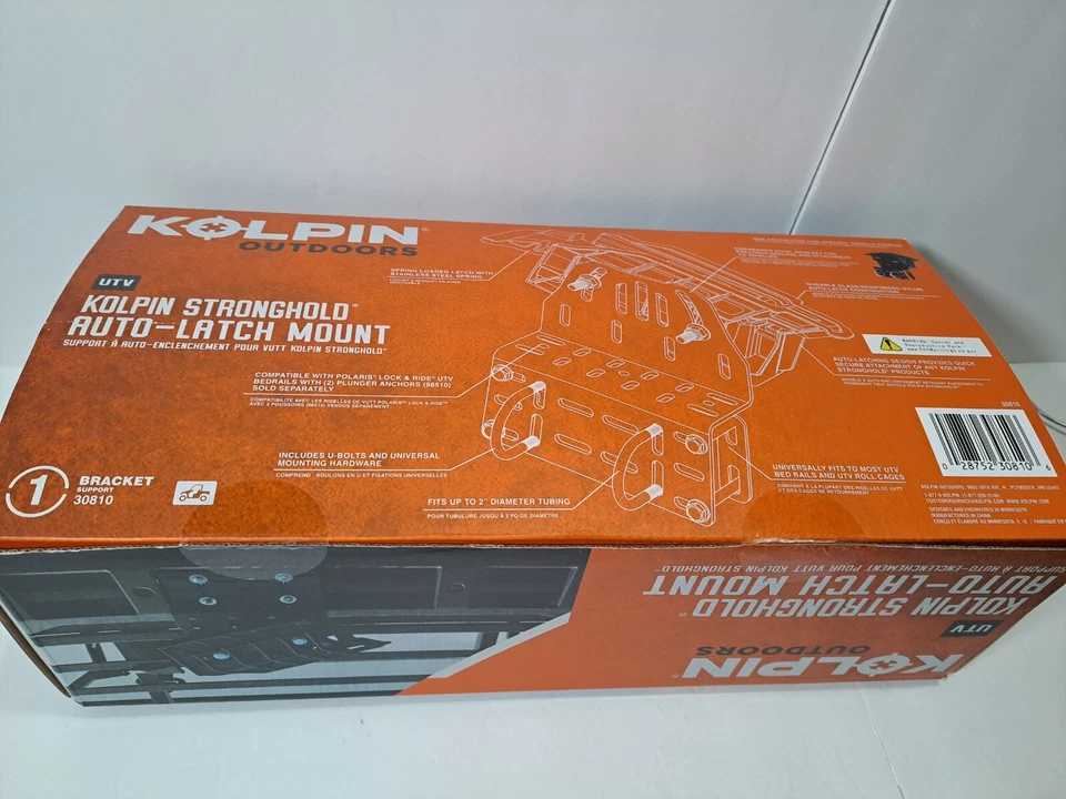 NEW IN BOX Kolpin Stronghold Auto Latch Mount - 30810, Black, Bracket Support - Image 2 of 4