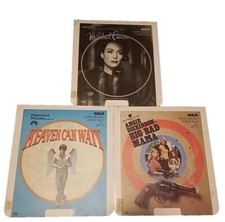 3 Pack Vintage CED Movie VideoDiscs Feat Mildred Pierce, Heaven Can Wait