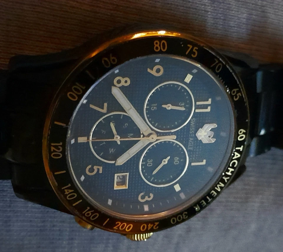 Reloj Hombre Swiss Eagle Cronógrafo Cuarzo.ENVÍO PRIORITARIO GRATUITO. Foto 3 de 4