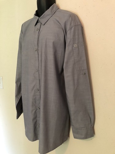 Chef Works Roll Tab Sleeve Collared Shirt Men’s Size 3XL Gray Lightweight Pocket - Picture 7 of 12
