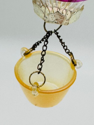 Mongolfiera in vetro soffiato multicolore con cesto in vetro ornamento natalizio 6" - Foto 4 di 5
