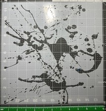 12  Paint SPLATTER GRUNGE AIRBRUSH STENCILS Stencil Mylar REUSABLE CUSTOM PAINT