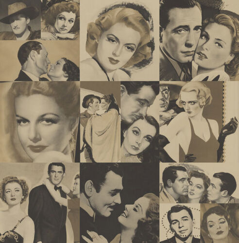 Tapete, Designtapete, Hollywood Legenden, 40er Jahre Print, Clark Gable, u. v. m - Bild 1 von 5