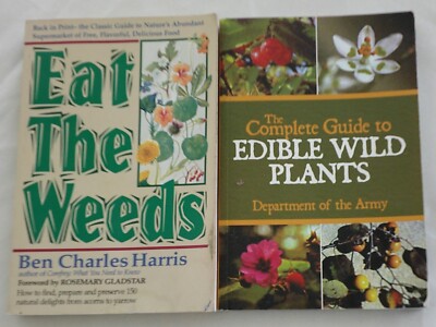 Lot of 2 Books on Edible Plants Find Prepare Preserve
