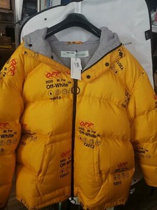 off white yellow coat