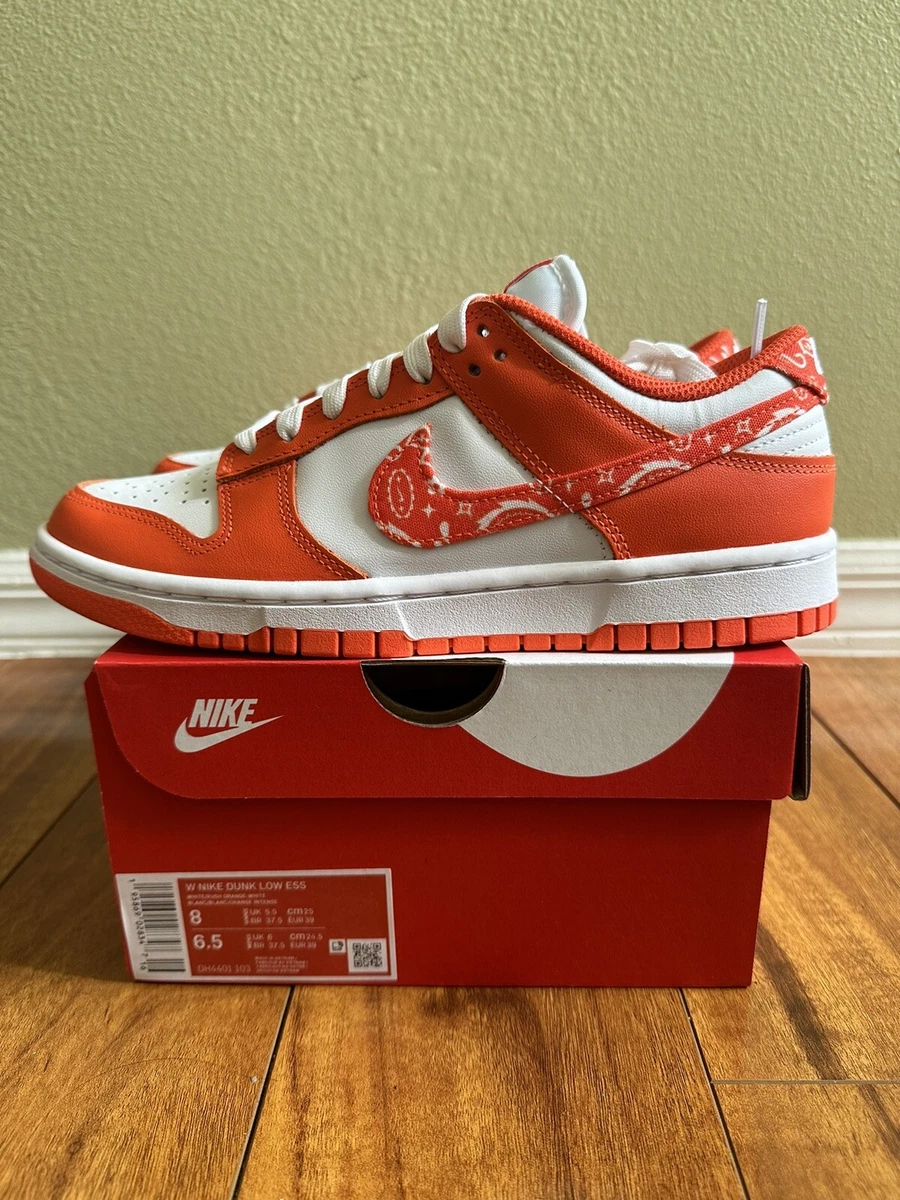 Nike Dunk Low Paisley Orange DH4401-103 Women’s Size 8