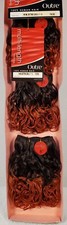 short 100 human weave hair S big curl extension black reddish mix color1B/350