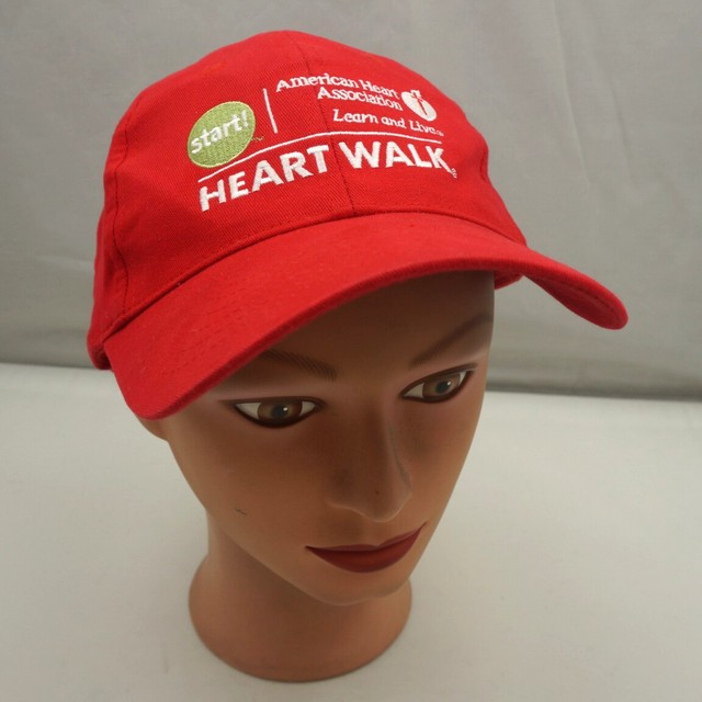 American Heart Association Heart Walk Hat Red Baseball Cap PreOwned