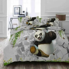 Kung Giant Panda 3D Printing Duvet Quilt Doona Covers Pillow Case Bedding Sets