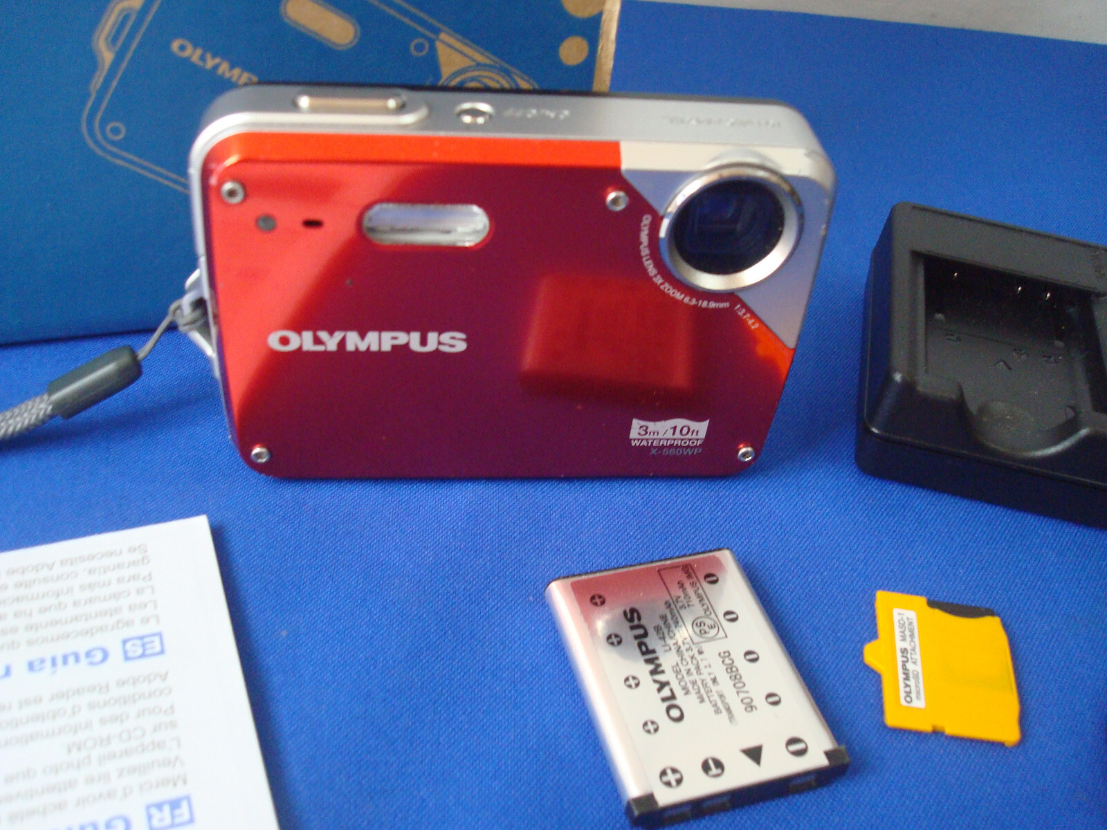 OLYMPUS Waterproof Digital Camera Red X560WP w BATTERY & CHARGER Works Great WP eBay