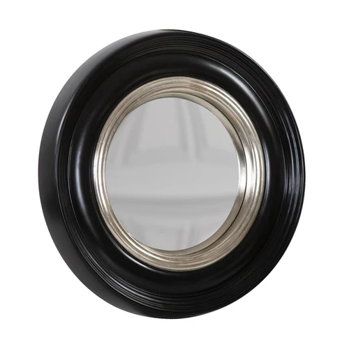Howard Elliott 51276 Soho Mirror, Matte Black with Silver - Picture 1 of 6